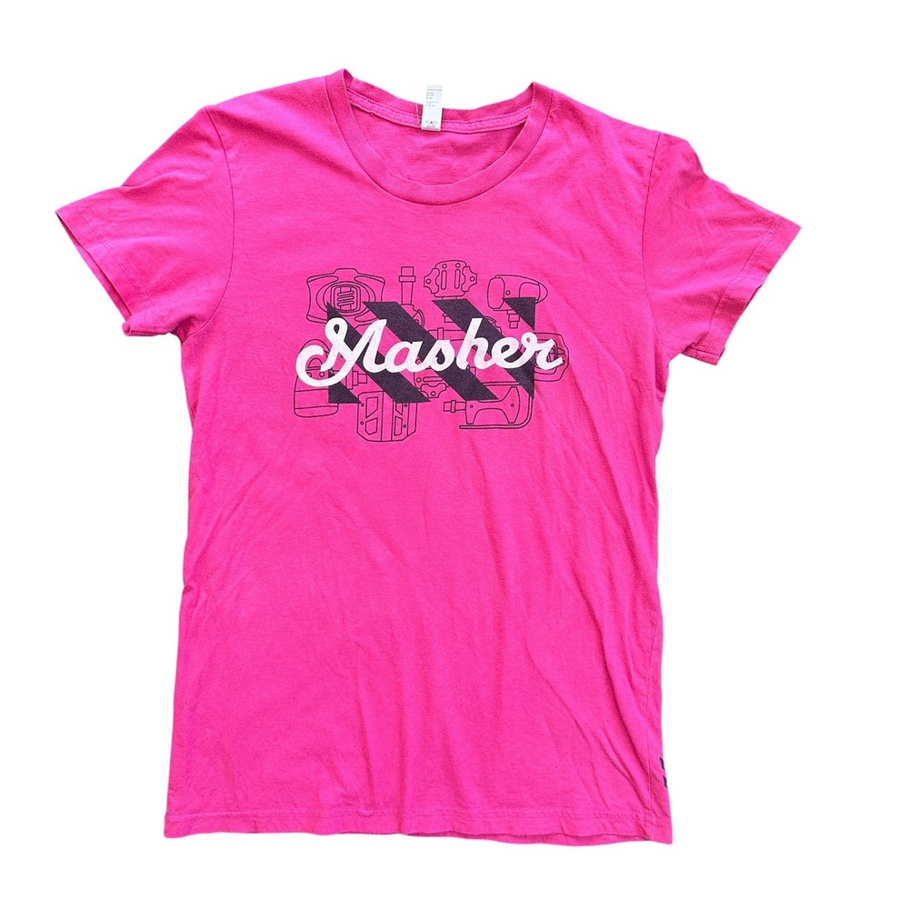 Twin Six Masher Graphic T-Shirt Women XL Pink Excellent Cycling Bike Tee